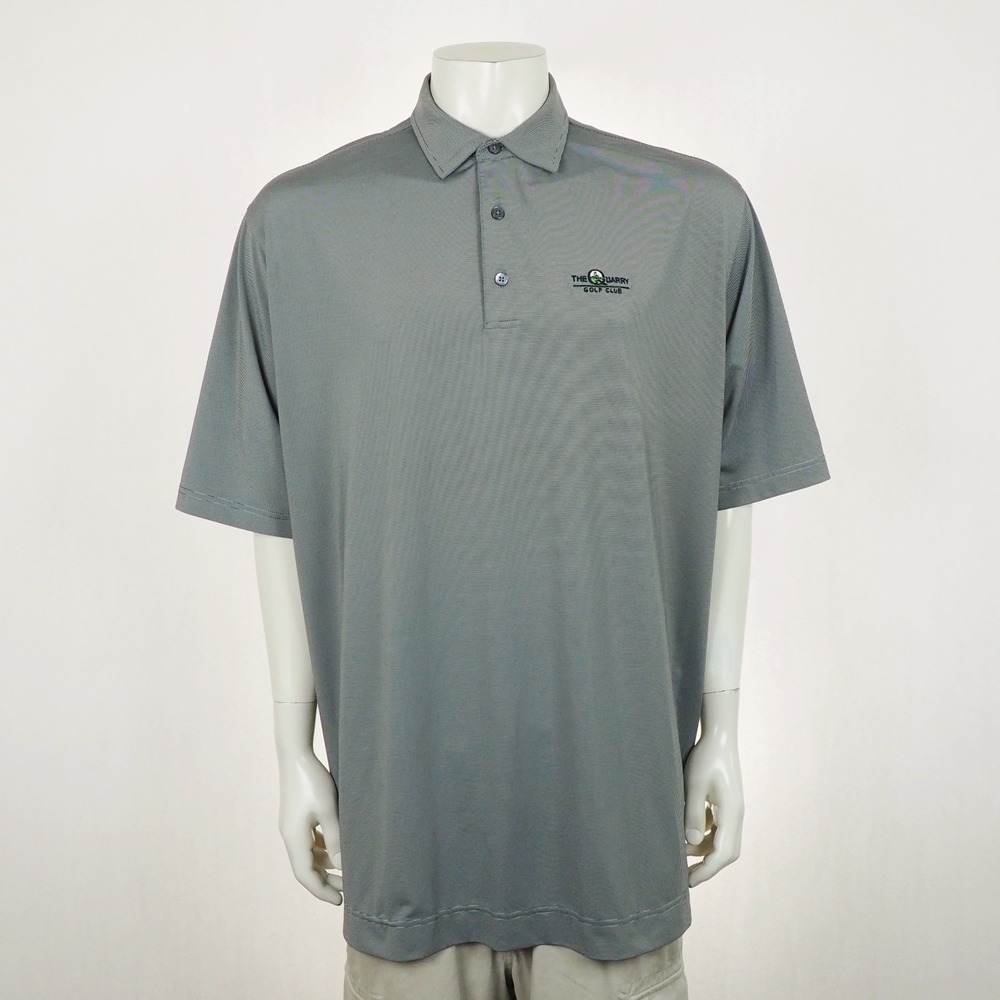 FootJoy FJ Golf Polo Shirt Mens 2XL XXL Black The Quarry Golf Club Performance